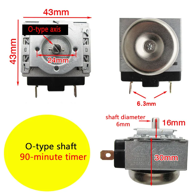 30/60/90/120 Minutes 15A Delay Timer Switch For Electronic Microwave Oven Cooker