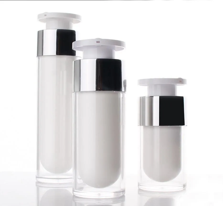 15ml lock head acrylic airless vacuum pump serum/lotion/emulsion/foundation liquid toner whitening essence  Cosmetic Container