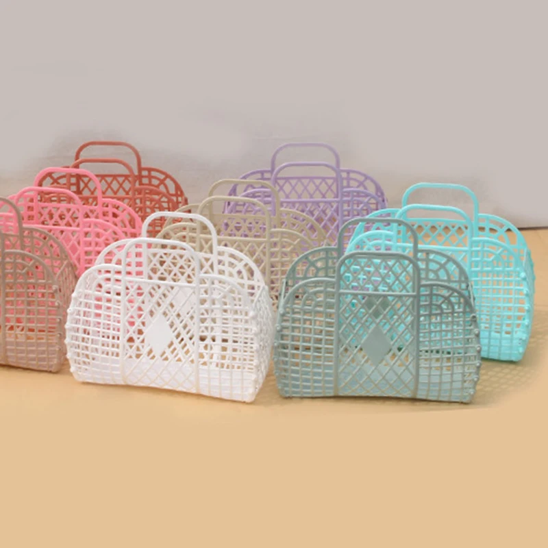 New Detachable Shower Basket Plastic Bath Basket Bathroom Hollow Wash Storage Basket Shopping Basket Cesta Lavanderia Canastas