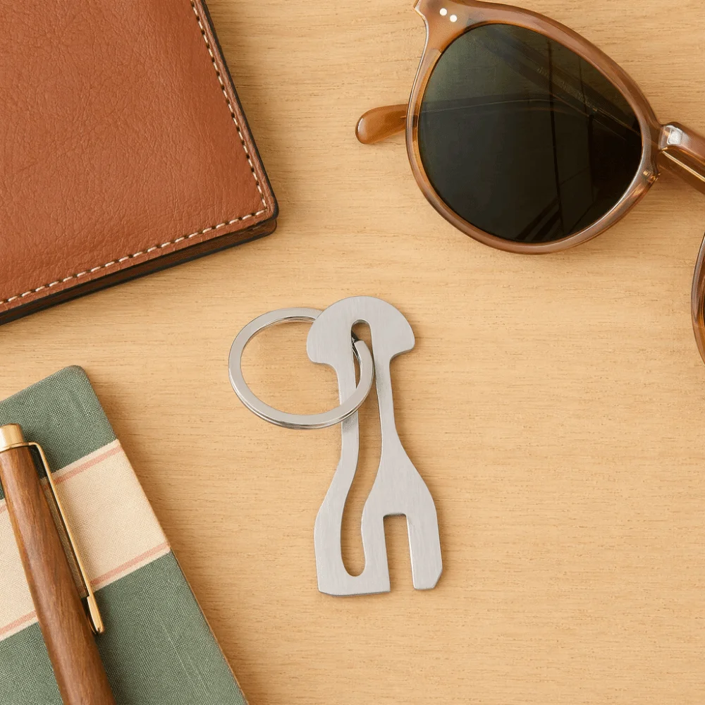 Stainless Steel Shopping Cart Token Alloy Anti-loss Trolley Token Keychain Reusable Portable Removable Release Keyring