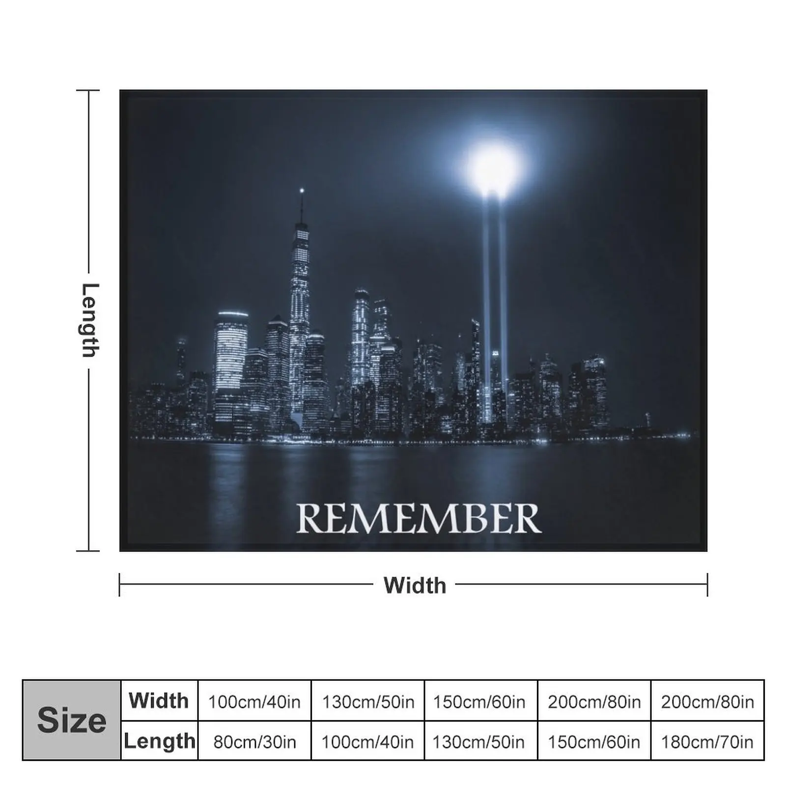 Twin Towers-Remember Throw Blanket Flannel Hairy Blankets