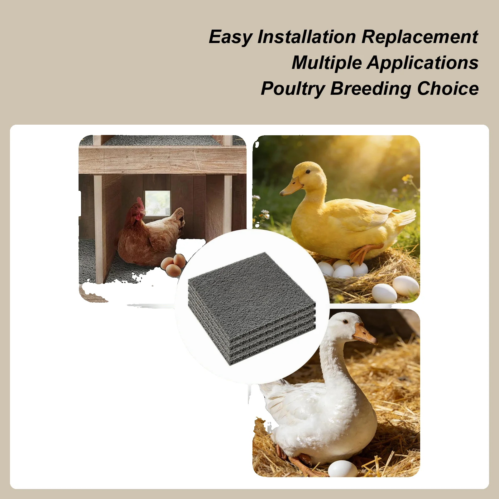 

Подстилка для кур для гнездовых ящиков, мат для откладывания яиц, подстилка для кур, уток, перепелов для сада, газона, фермы, птичника