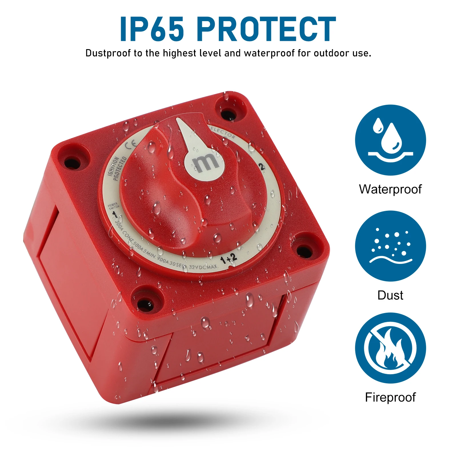 

2 3 4 Position Battery Mass Switch Cutter Single Dual 12-48V 100-300A Isolator Disconnect Rotary For RV Boat Power Control Panel