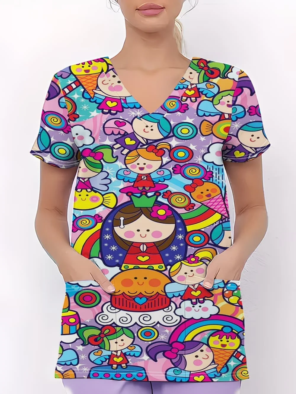 uniformes-cirurgicos-femininos-com-estampa-de-dente-em-cartoon-blusas-de-verao-com-decote-em-v-e-manga-curta-moda-dental-uniforme-medico-microelastico