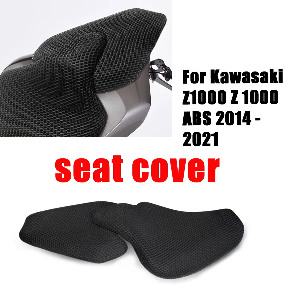 For Kawasaki Z1000 Z 1000 ABS 2014 - 2021 Motorcycle Seat Cover 3D Honeycomb Mesh Protector Insulation Cushion Cover