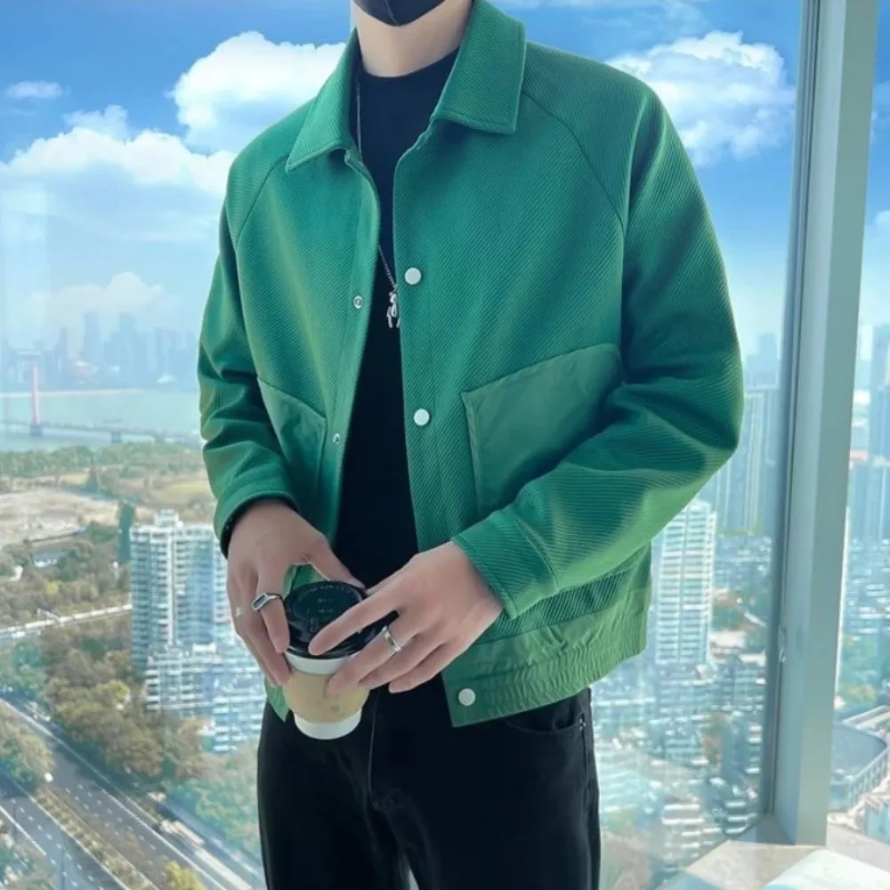 

Высококачественная зеленая уличная куртка для мужчин, осенний спортивный костюм 2025 года с прочным дизайном спецодежды