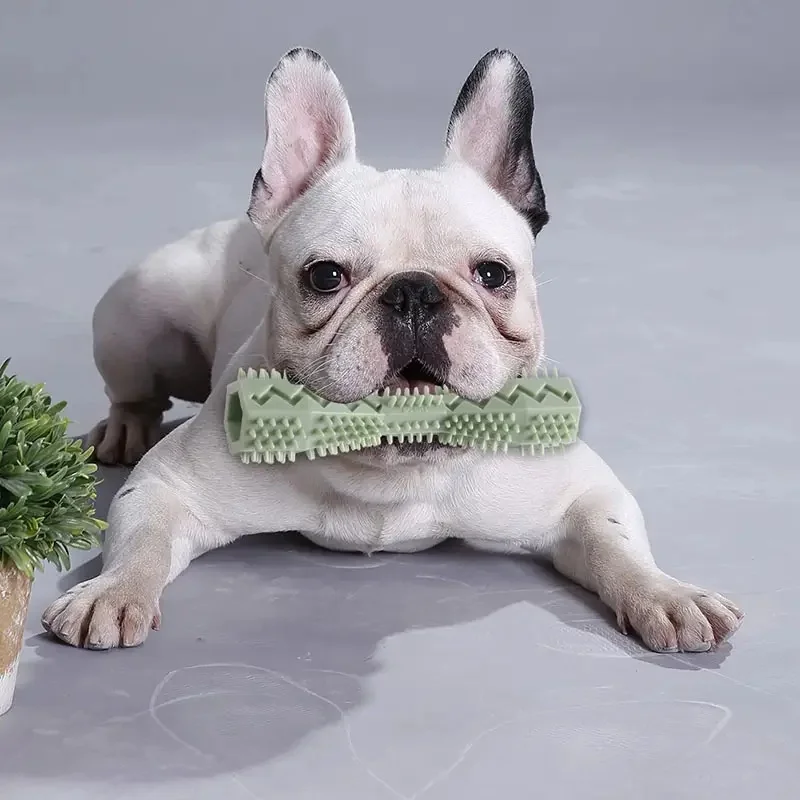 Hot Fun Leak Proof Dog Teething Toy Chew Stick - Bite Resistant Pet Teether Cleaner Stick for Puppy Oral Health