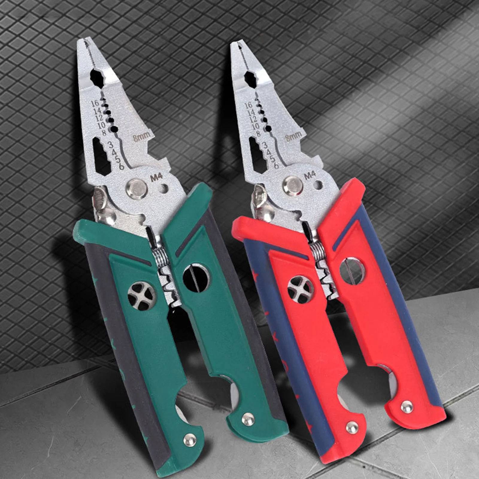Descascador de fio de lâmina dupla multifuncional cortador de cabo antiderrapante alça liga de aço para eletricista diy uso industrial