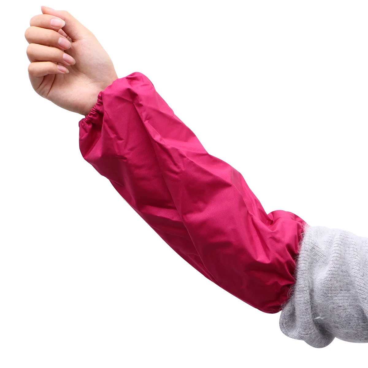 

2pcs 2Pairs WaterproofArmSleeves OilproofKitchenTool ReusableProtectiveSleeve PinkApron ElasticDesign FitAdults QuickDry