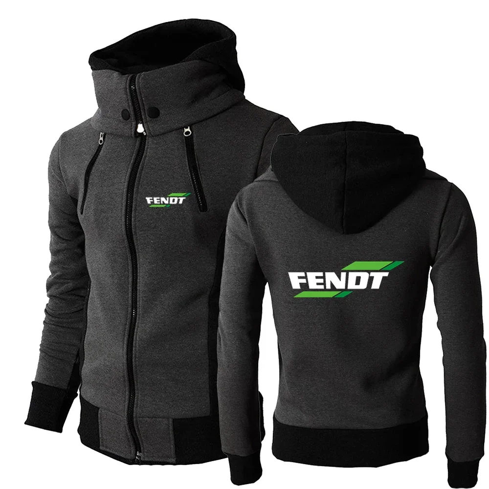 

FENDT 2024 New Style Men's Chest Zipper Hoodie High-quality Three-color Style Causal And Comfortable Keep Warm Sports Sweater