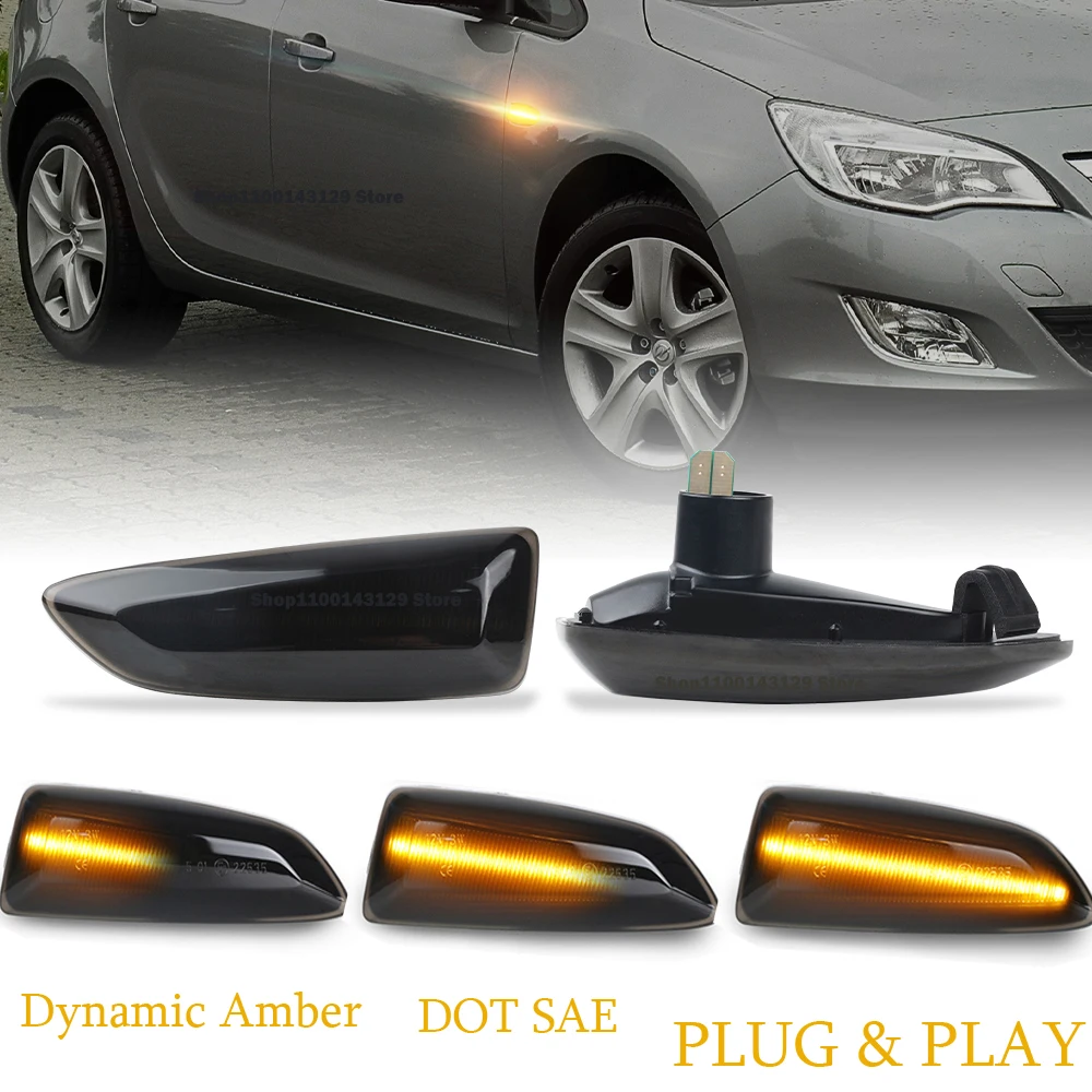 

2PCS Led Dynamic Side Marker Turn Signal Light For Vauxhall Astra Opel Astra J K Zafira C Insignia B Grandland X Buick Regal Mk6