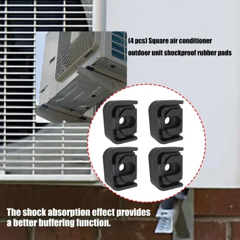เครื่องปรับอากาศทรงสี่เหลี่ยมแผ่นป้องกันการสั่นสะเทือนกลางแจ้งการก่อสร้างยางทนฝนและแดดติดตั้งง่ายสำหรับหลายยูนิต