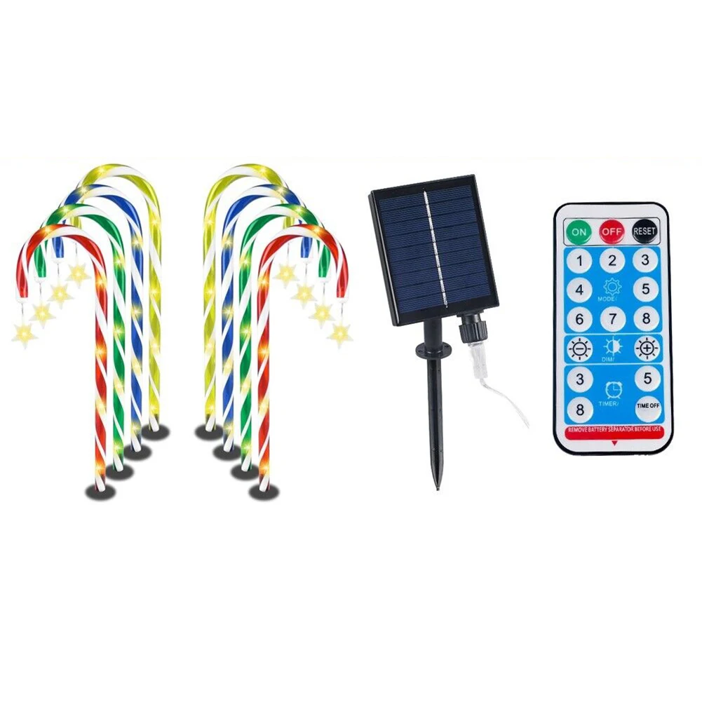 Lighting LED Solar Lights Candy Cane Lights More Than 8hours More Than 8hours.IP65 Outdoor Wall Warmwhite 3.5m.