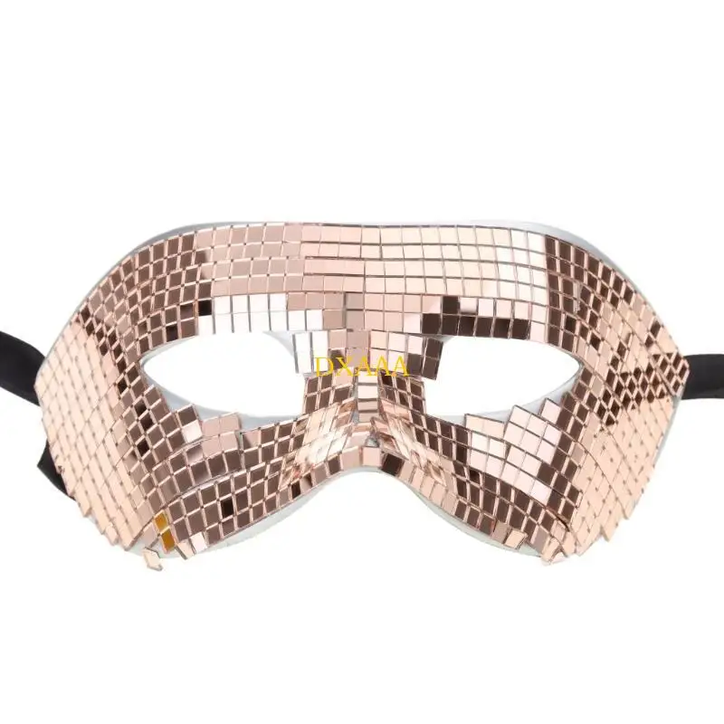 Máscara máscaras DXAA para feminino Glitter veneziano baile baile baile prata brilhante máscara olho sexy covers
