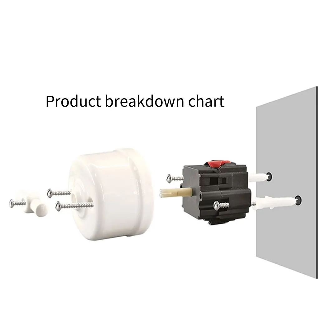 Easy Installation Rotary Switch Wall High Compatibility Extra Thick Shell Wide Application Ceramics