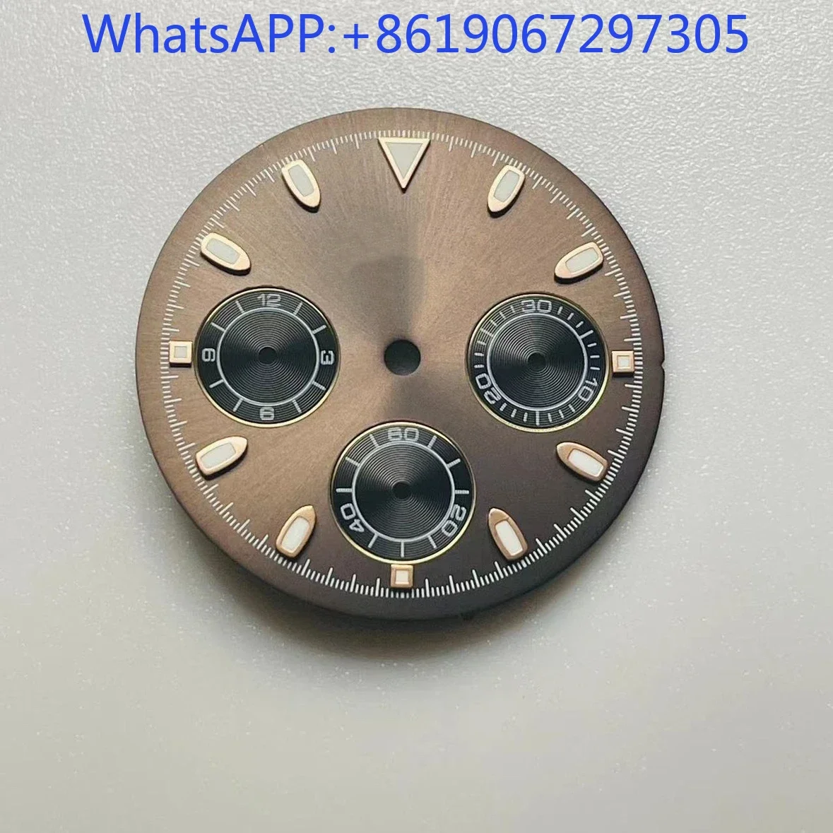 VK63 쿼츠 무브먼트에 적합한 무광택 아랍어 실버 마커 시계 다이얼 수정 다이얼 액세서리 다이얼 페이스 그린 루메