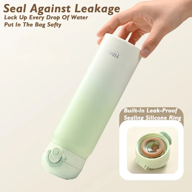 500ml Großvolumiger Verdickter 316 Edelstahl Vakuum-Thermobecher Tragbare Thermoskanne Wasserflasche Kaffeetasse