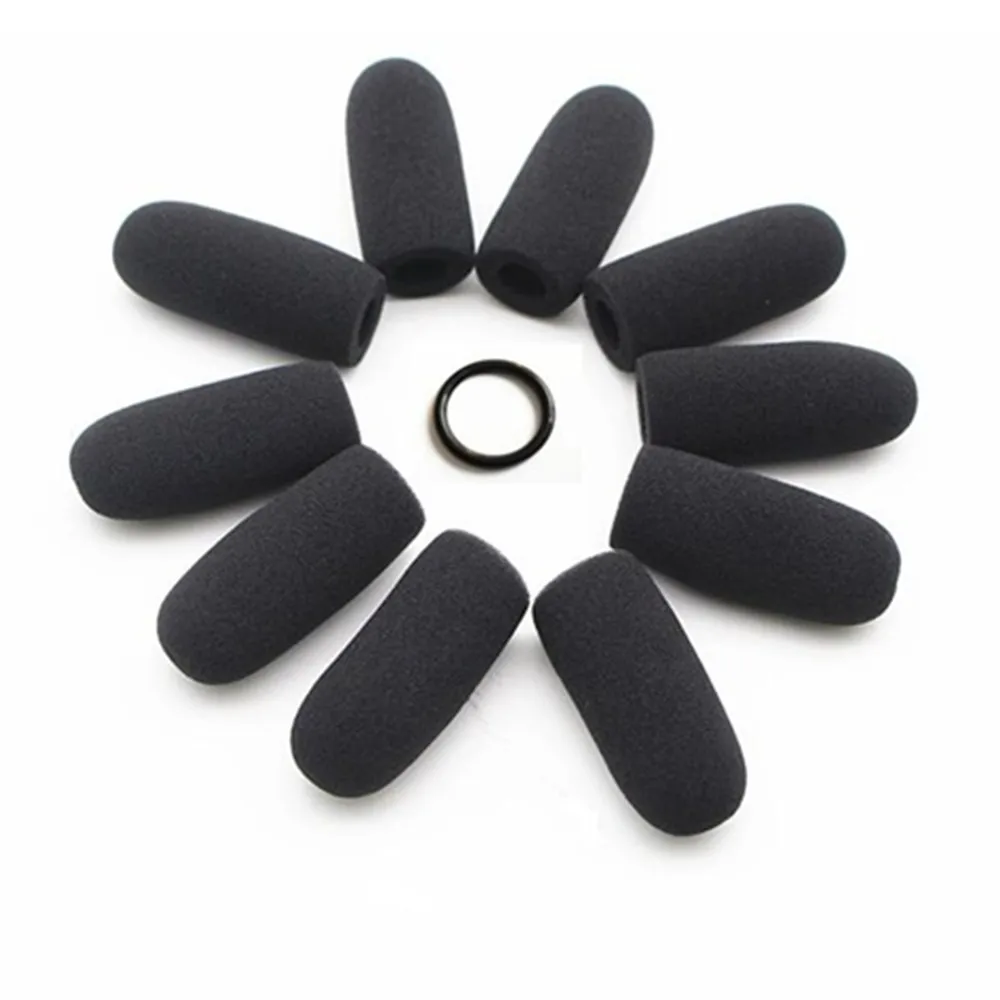 10 Pcs Mic Foam windscreen Mic Coves for David Clark M-4 / M-7 / H10 / H20 /DC PRO-X2 / PRO-2 / DC ONE-X ENC Headsets