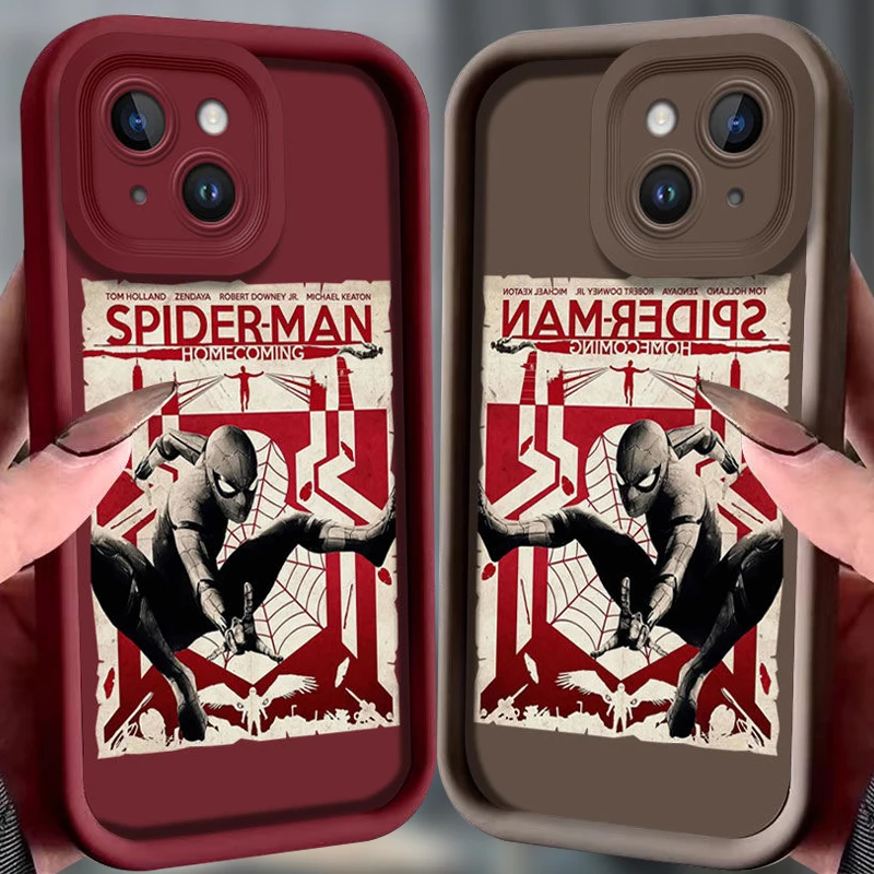 Marvel Spider Man Soft Case for Xiaomi Mi 13T 12T 13 12 12X 12S 11 Lite 5G POCO F3 F4 F5 Pro X4 GT X5 Lens Silicone Cover Funda