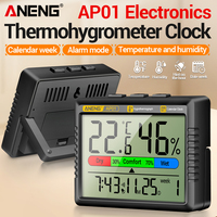 ANENG AP01 Thermohygrometer Electronic Clock Multiscene Measurement High Definition Screen Digital Air Thermometer Hygrometer