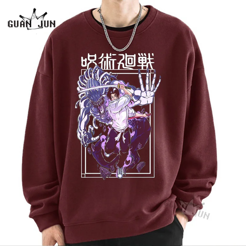 Jujutsu Kaisen Sweatshirts Anime Hoodies Print Satoru Top Men Women Hooded Sweatshirt Loose Casual Pullover Japan Streetwear