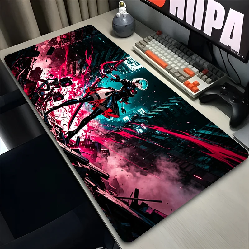 E-sports Mouse Pad XXL Gaming desk mat Computer Accessories Non-slip Cool Gamer Keyboard Pad N-nier Automata 2b Anime Mousepad