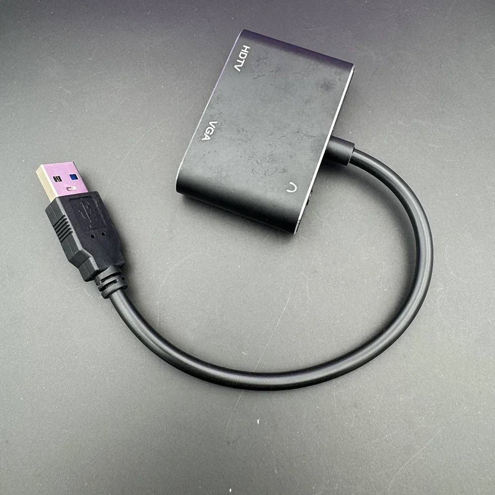 

USB3.0 to HDMI-Compatible VGA Converter Video Audio 1080P for Computer to Projector TV Monitor Extend Screen HD VGA Cable