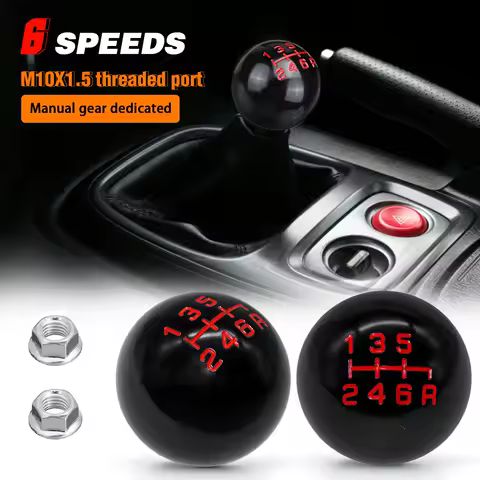Aluminum 5/6 Speed JDM Ball Shape Shift Gear Knob M10*1.5 For Honda Fit Civic City FD2 FN2 EP3 TYPE R DC2 DC5 AP1 AP2 S2000 F20C