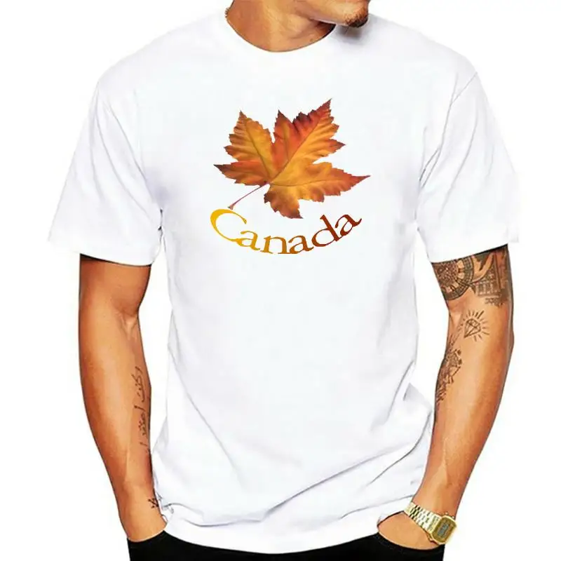 Canada Maple Leaf Art Souvenirs T Shirt Leisure S-XXXXXL Short Sleeve Clothes Building Customize Spring Anti-Wrinkle Shirt