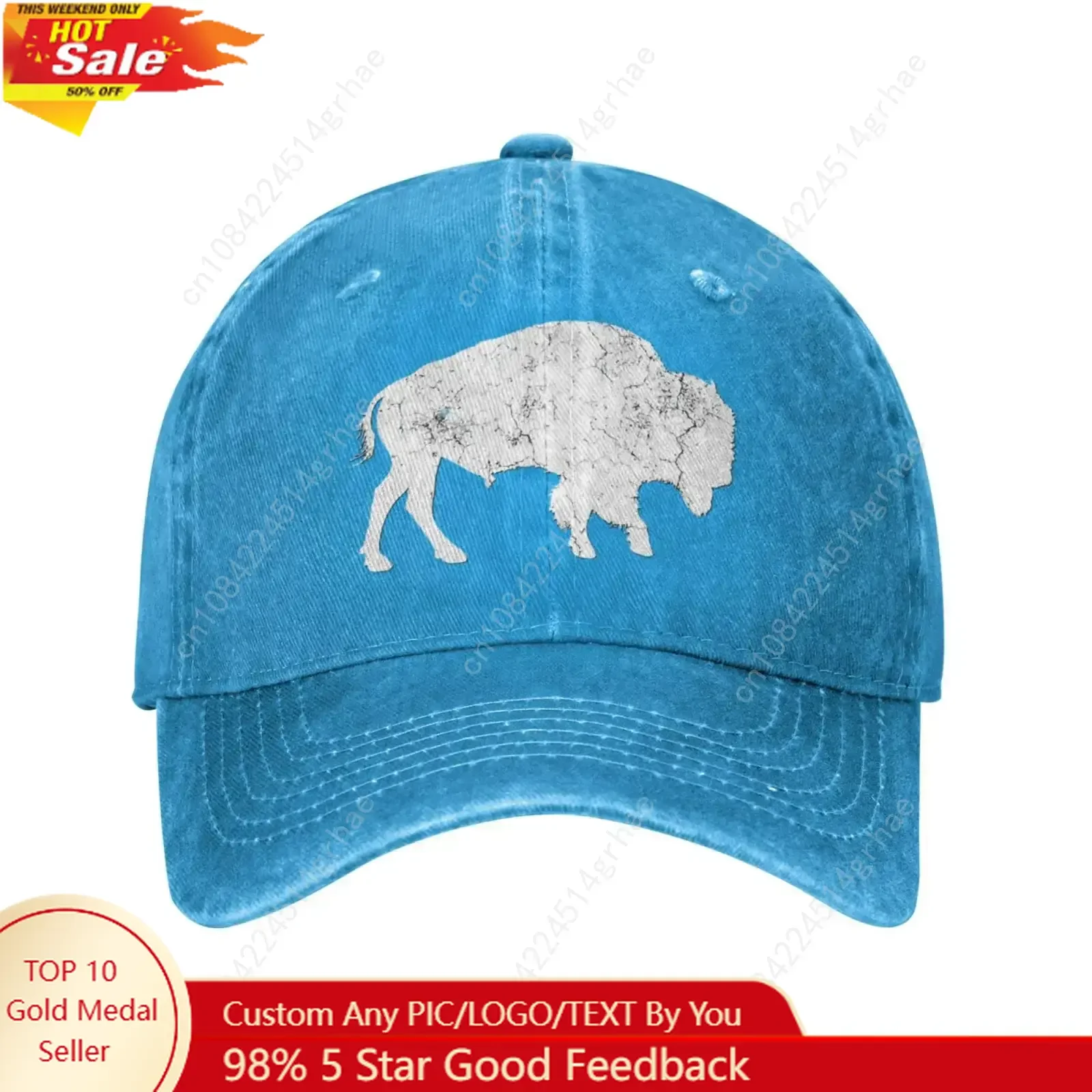 

Distressed Buffalo Retro Bison Animal Lover Gifts Cowboy Cap Trucker Hat Baseball Hat Snapback Golf Hat Summer Hats