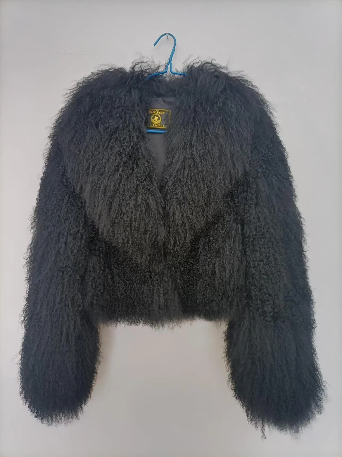 Damen-Jacke aus echtem Mongolei-Schaffell, elegant, weiß, flauschig, solide, verdickt, warm, lange Ärmel, Mäntel, schicker Wintermantel