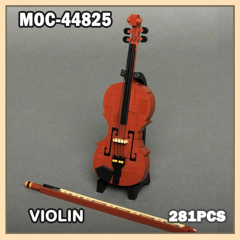 

MOC-44825 Violin Music Instruments Building Block Model Brick Atmospher Aesthetic Beauty Desktop Decoration Holiday Gifts 281PCS