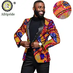 2024 Men`s Blazer African Print Jacket Coats One Button Slim Fit Floral Formal Outwear Ankara Dress Suit AFRIPRIDE S1914003