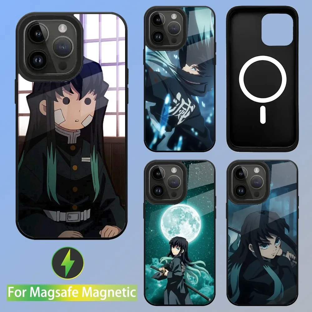 Muichiro Tokito Anime Phone Case For iPhone 16,15,14,13,12,11,Plus,Pro,Max Mini Magsafe Magnetic Wireless Charging