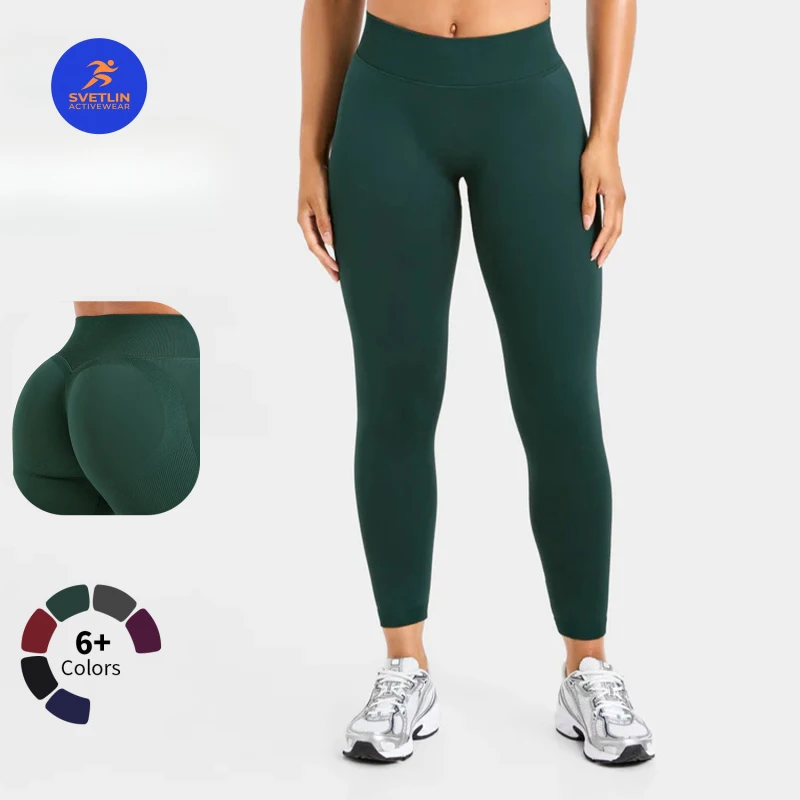 SVETLIN High Quality EU US Size Active Wear Leggings Seamless Yoga Workout Gym Fitness Tight High-Waisted Sports Pants