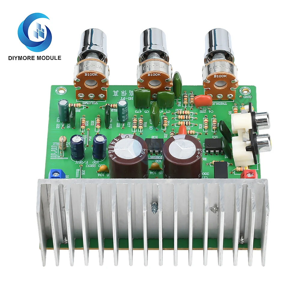 Двухканальный 2,0-канальный переменный ток 12-15 В переменного тока Tda7265, высококачественная плата усилителя Hi-Fi 4558, модуль усилителя предусилителя 40 Вт + 40 Вт