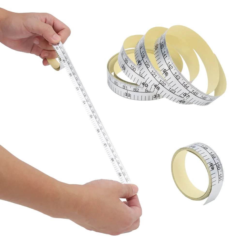 Durable Waterproof Adhesive Measuring Tape Dustproof Self-Adhesive Measuring Tape Flexible Ruler For Sewing