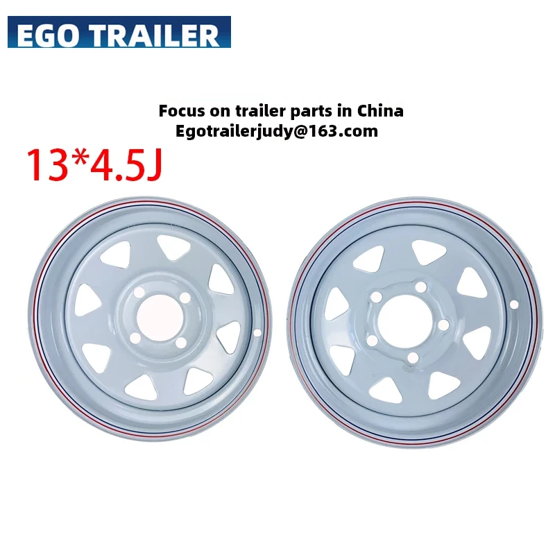 

Ego trailer 13"*4.5J white spoke trailer rim 4-100 and 5 -114.3 car bolt pattern trailer parts, trailer accessories