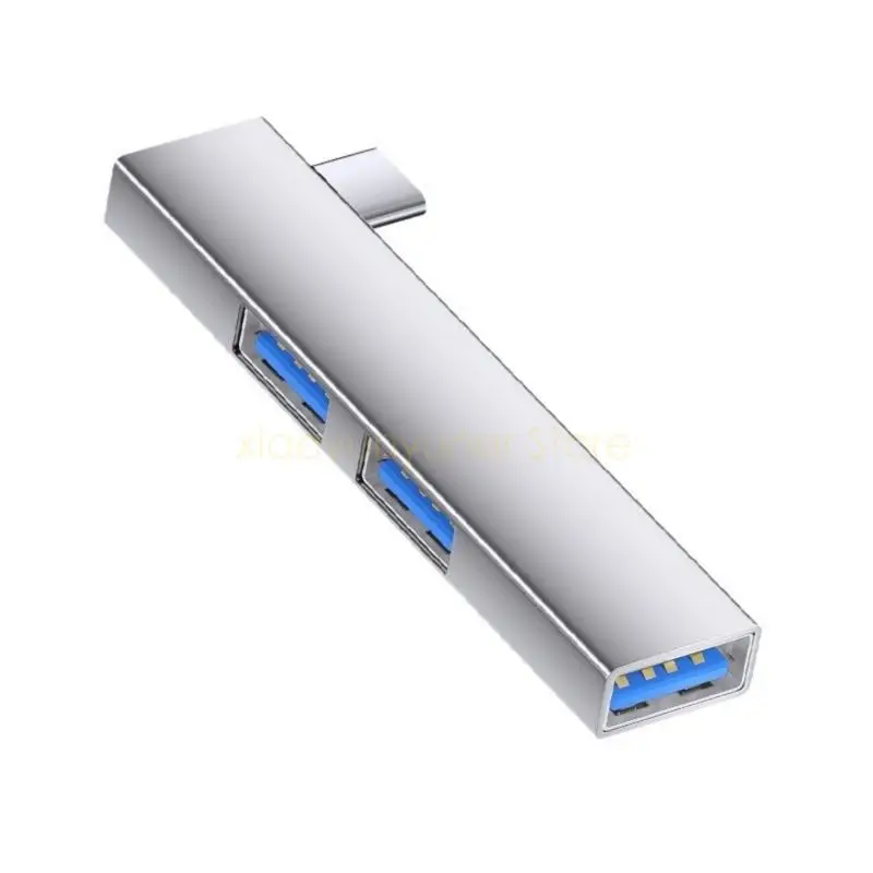 

Compactly USB Hubs Adapter 3Port Expansion 5Gbps Data Transfer Angled Design OTG Support for Mobile Devices Computer P9JB