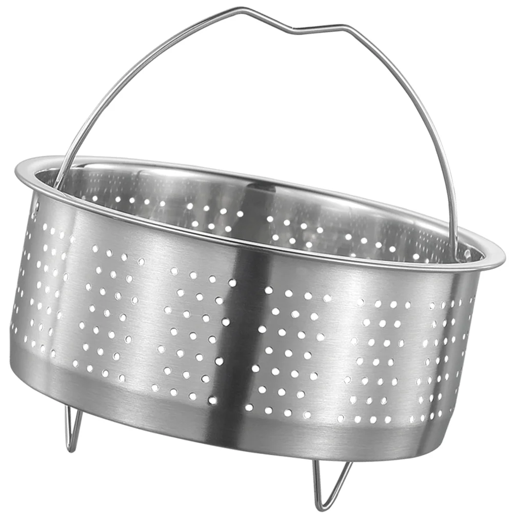 Stainless Steel Rice Steamer Holder Pot Round Basket Rack Fryer Kitchen Strainer Vegetable
