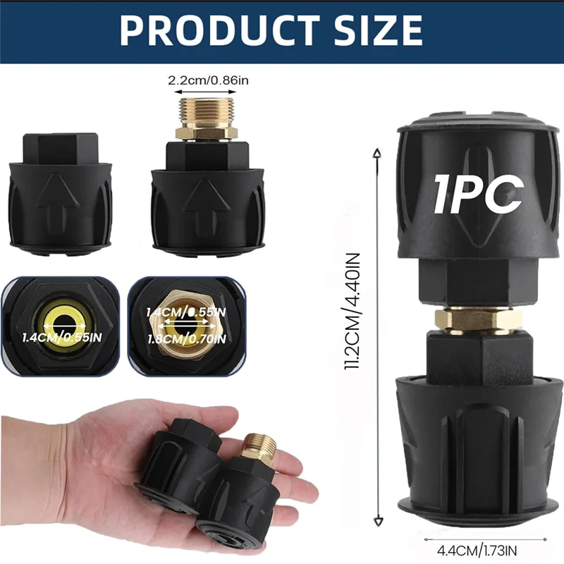 Adattatore a sgancio rapido per idropulitrice A21F per Karcher K2-K7 Attacco rapido ad alta pressione per adattatore Karcher Quick Connect