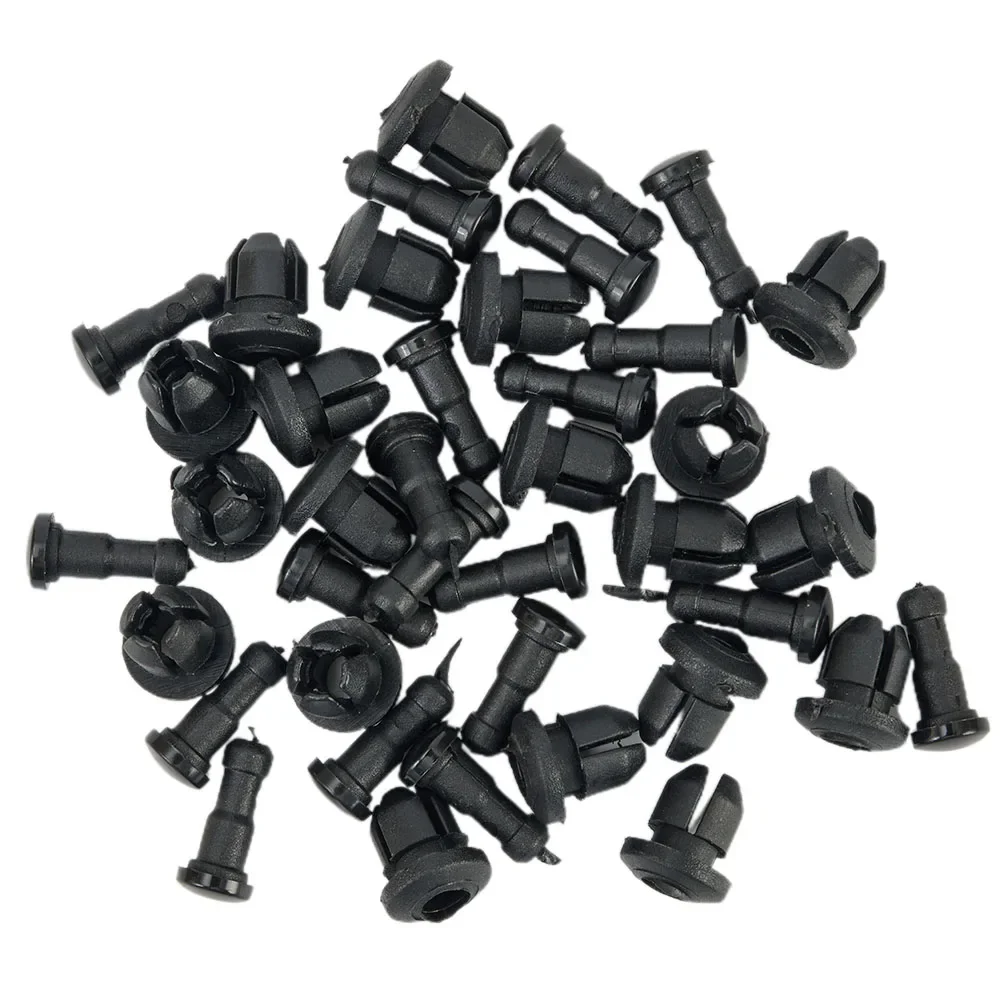 Werkzeug verkleidung clips 11mm Kopf durchmesser 20 stücke 8mm Loch schwarze Karosserie für Honda Pan-European St 1300 Nylon ersetzen langlebig