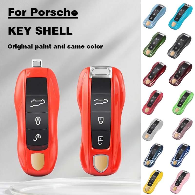 

For Porsche Panamera Cayenne Macan 718 Cayman Boxster 911 Taycan Car 92 Personalized Key Case Protective Shell Remote Fob Cover