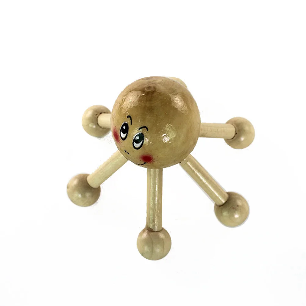 5 قطعة مدلك الرأس المحمولة خشبية ستة مخالب أداة الاسترخاء دائم للدورة الدموية مكتب دش استخدام التدليك العملي