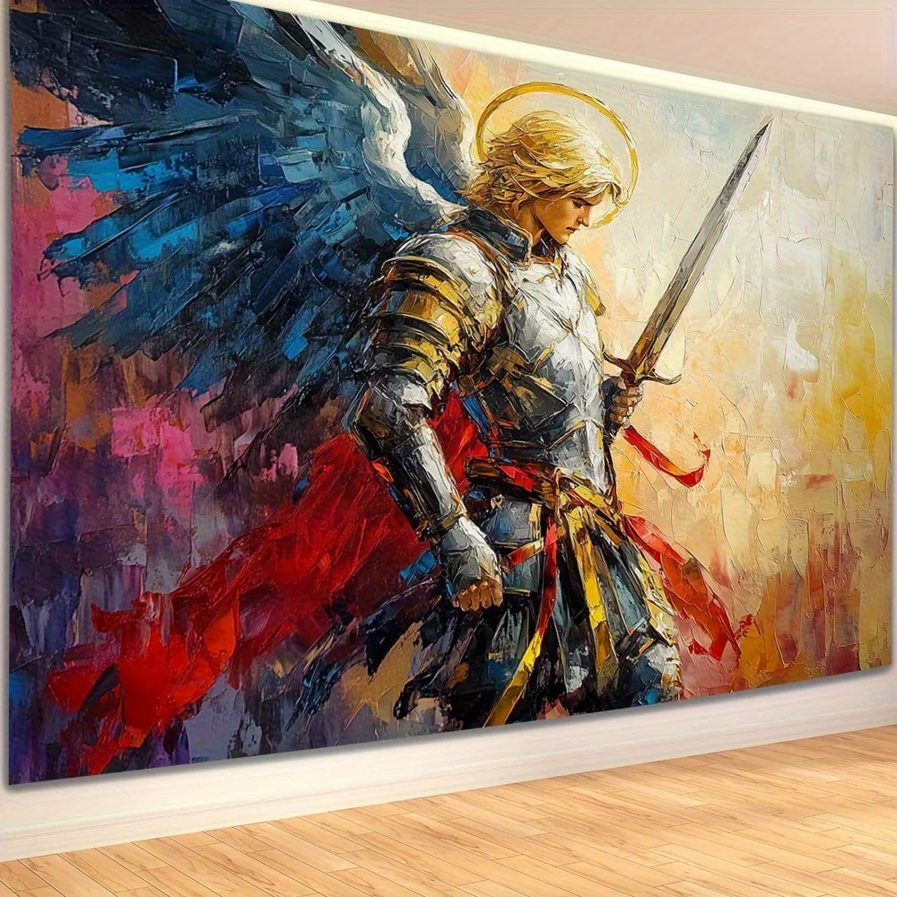 1 tapices 2D de piel de melocotón de Ángel Miguel para sala de estar, dormitorio, oficina, decoración de fiesta