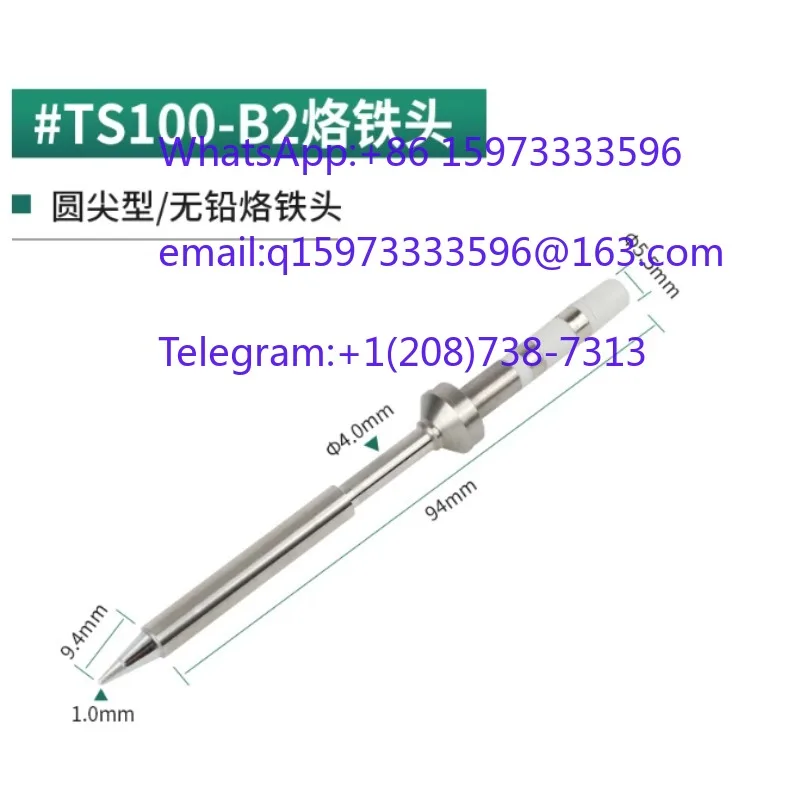 10pcs  Mini TS100 Portable Soldering Iron and Soldering Tip Set with Pointed Chisel and Conical Heads for Electronics Repair