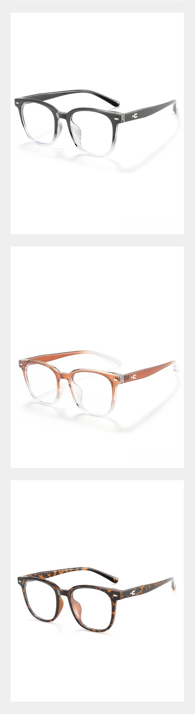YIMARUILI Optische Brillen für Herren und Damen, blaues Licht blockierende Lesebrille, TR90, quadratische Grad-Brille 9089 – Detail 10