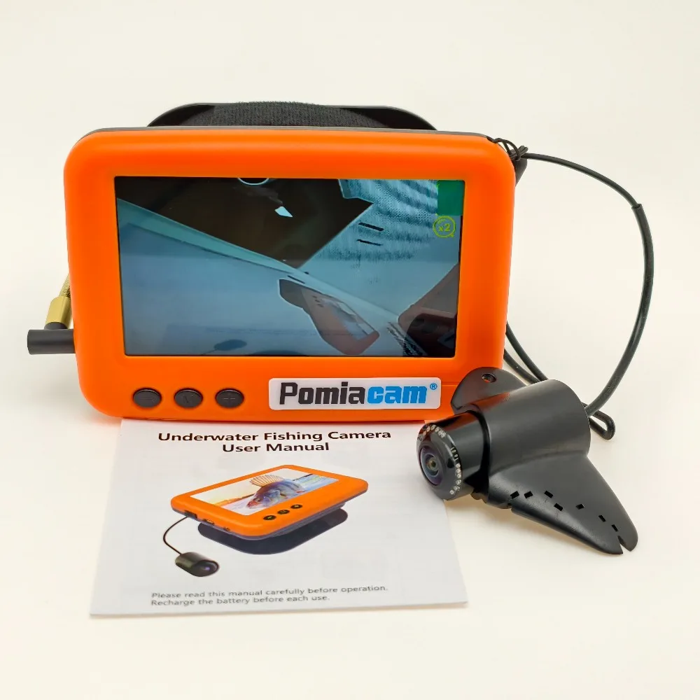 CR110-4HCS 4.3 Inch HD Underwater Fishing Camera,15m/30m Cable IP68 Waterproof Fish Finder for Fishing Built-in 4000mAh battery