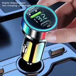 Car Charger 240W Dual USB Ports Super Fast Charging Adapter For IPhone 15 Phone Quick Chargers