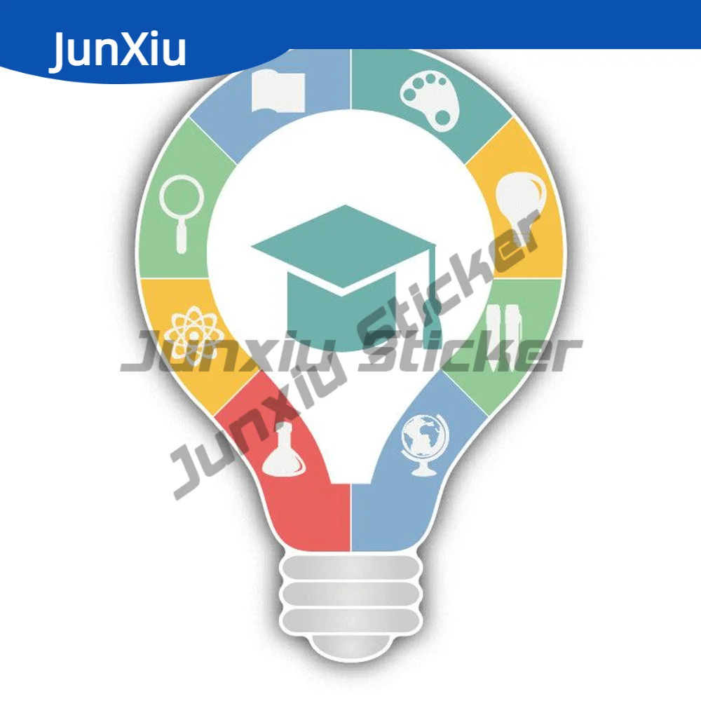 

Education Light Bulb University Sticker Exterior Decor Car Camper Laptop Phone Guitar Yacht Bumper Anti Scratch Decal Camper Pvc